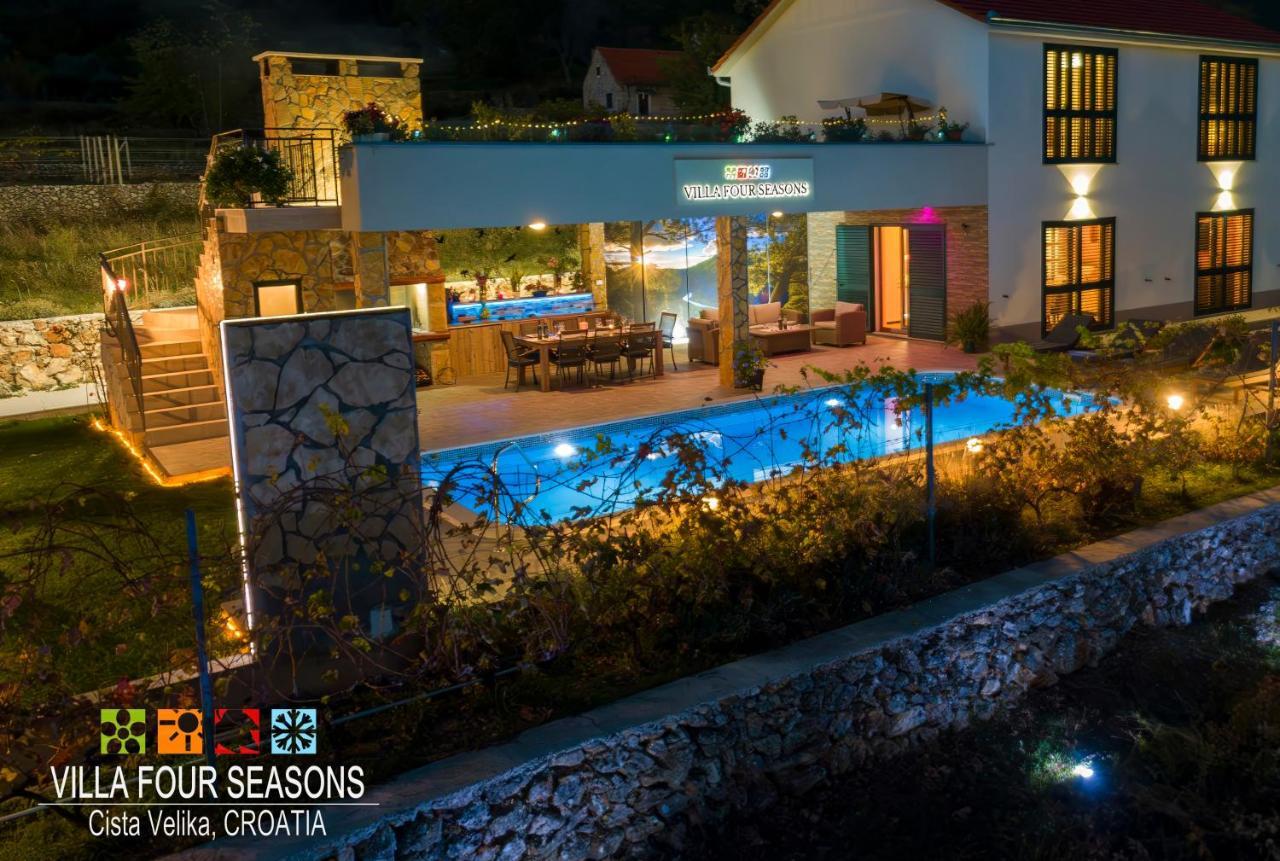 Villa Four Seasons, Heated Pool And 3 En-Suite Bathrooms Velika Čista Kültér fotó