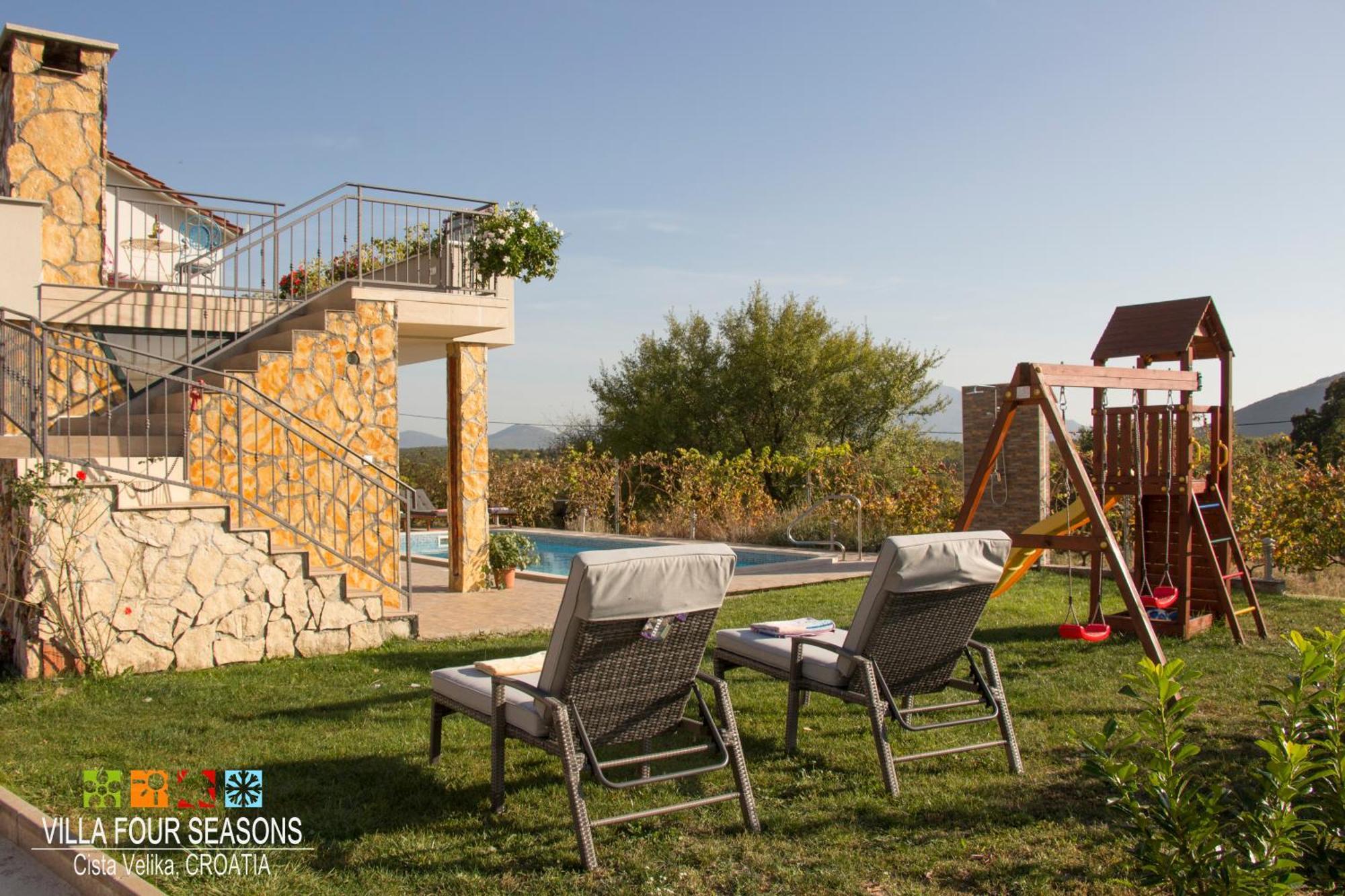 Villa Four Seasons, Heated Pool And 3 En-Suite Bathrooms Velika Čista Kültér fotó